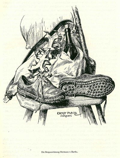 The Mountaineering Equipment of Hermann von Barth by Ernst Platz